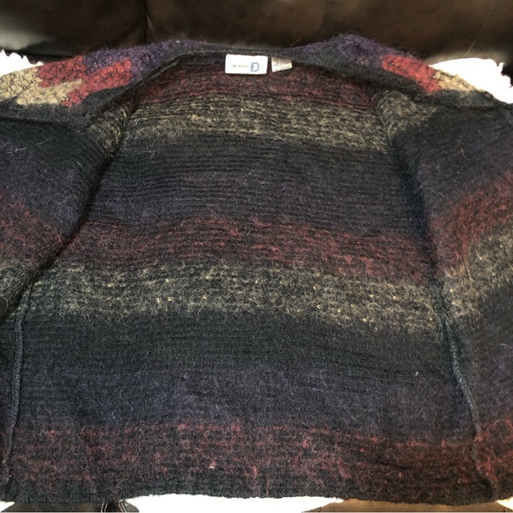 Vintage Paul Harris Design Mohair Button Striped Cardigan Sweater - Picture 7 of 7